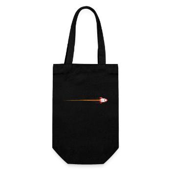 Rocket in space - Gift Bag for Bottles - black - Front