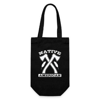 Native American Axe and Feathers - Gift Bag for Bottles - black - Front