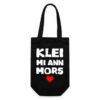 Norddeutsch Platt Spruch Geschenk klei mi - Geschenkbeutel für Flaschen - Schwarz - Vorne