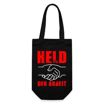 HELD DER ARBEIT - DDR Ostalgie - Geschenkbeutel für Flaschen - Schwarz - Vorne