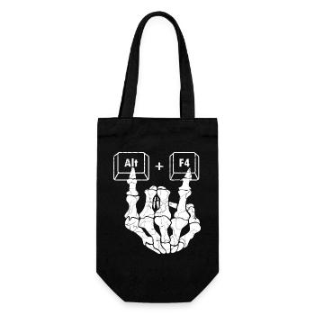 Humorvolle Anatomie Hand Multiple Choice - Geschenkbeutel für Flaschen - Schwarz - Vorne