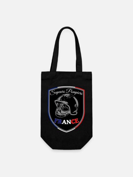 Sapeur pompier bleu blanc rouge France fanion NOIR - Sac à bouteille - noir