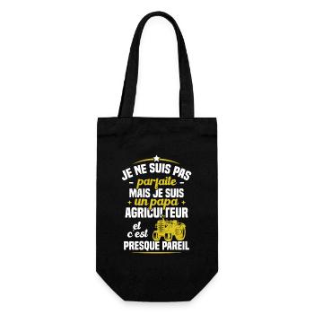 Je Suis Un Papa Agriculteur Humour Cadeau - Sac à bouteille - noir - Devant