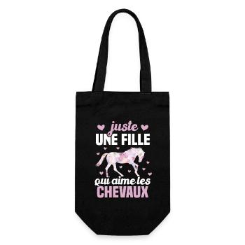 Juste une fille qui aime les chevaux humour - Sac à bouteille - noir - Devant