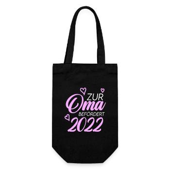 Oma 2022 - Geschenkbeutel für Flaschen - Schwarz - Vorne