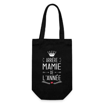 Arrière Mamie De L'année Cadeau Grand mère - Sac à bouteille - noir - Devant