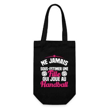Ne jamais sous estimer fille qui joue au handball - Sac à bouteille - noir - Devant