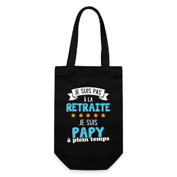 Je Ne Suis Pas Retraité Je Suis Papy À Plein Temps - Sac à bouteille - noir - Devant