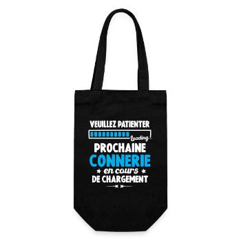 Veuillez patienter Prochaine connerie en cours - Sac à bouteille - noir - Devant