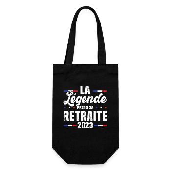 La Légende Prend Sa Retraite 2023 Cadeau - Sac à bouteille - noir - Devant