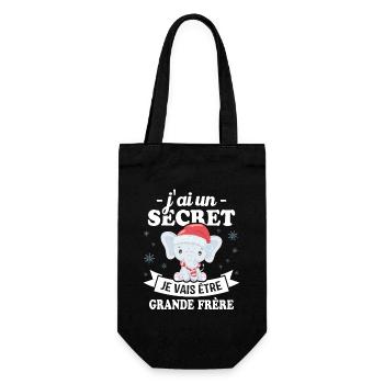 J'ai un secret je vais Être grande frère - Sac à bouteille - noir - Devant