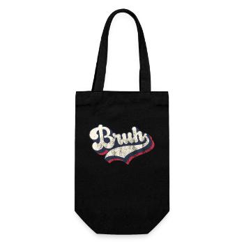 Vintage Retro Bruh Slang Meme Sarcastic - Gift Bag for Bottles - black - Front