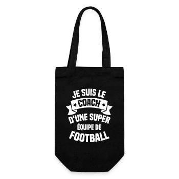 Je suis le coach d'une super équipe de football - Sac à bouteille - noir - Devant