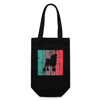 Poodle dog lover Retro vintage Gift idea - Geschenkbeutel für Flaschen - Schwarz - Vorne