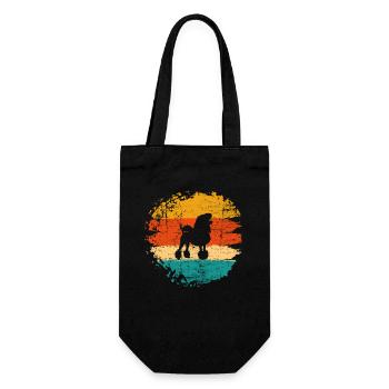 Poodle dog lover Retro vintage Gift idea - Geschenkbeutel für Flaschen - Schwarz - Vorne