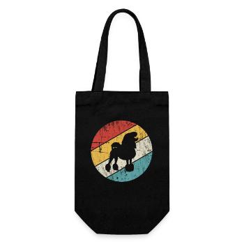 Poodle dog lover Retro vintage Gift idea - Geschenkbeutel für Flaschen - Schwarz - Vorne