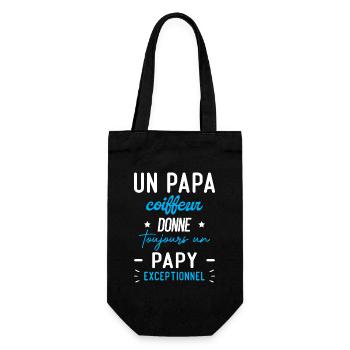 un papa coiffeur donne toujours papy exceptionnel - Sac à bouteille - noir - Devant