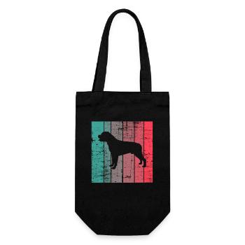 Rottweiler dog lover Retro vintage Gift idea - Geschenkbeutel für Flaschen - Schwarz - Vorne