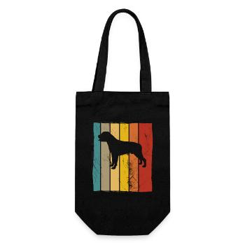 Rottweiler dog lover Retro vintage Gift idea - Geschenkbeutel für Flaschen - Schwarz - Vorne
