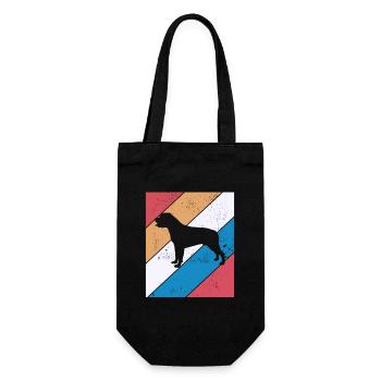 Amoureux des chiens Rottweiler Idée cadeau vintage rétro - Sac à bouteille - noir - Devant