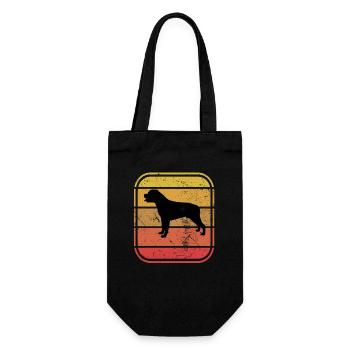 Rottweiler dog lover Retro vintage Gift idea - Geschenkbeutel für Flaschen - Schwarz - Vorne