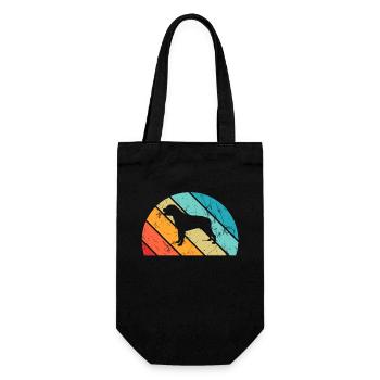 Rottweiler dog lover Retro vintage Gift idea - Geschenkbeutel für Flaschen - Schwarz - Vorne