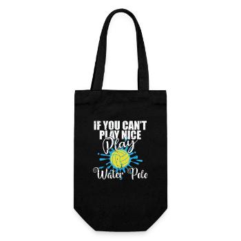 If you can't play nice play Water polo - Gift Bag for Bottles - black - Front