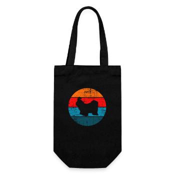 Shih Tzu amoureux des chiens Retro vintage Idée cadeau - Sac à bouteille - noir - Devant