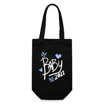 Baby 2022 - Geburt Schwanger 2022 - Geschenkbeutel für Flaschen - Schwarz - Vorne