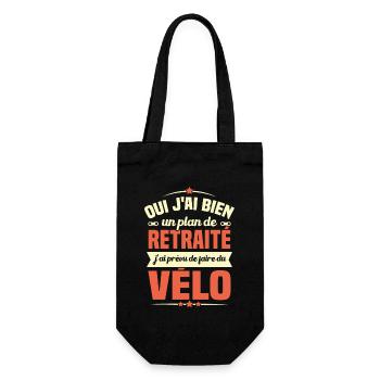 Un plan de retraite j'ai prévu de faire du vélo - Sac à bouteille - noir - Devant