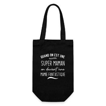 Un super papa on devient un papy fantastique - Sac à bouteille - noir - Devant