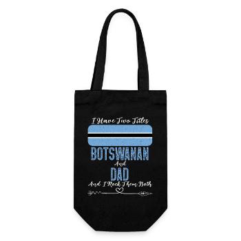 Batswana Dad Botswana Flag Design For Father's Day - Geschenkbeutel für Flaschen - Schwarz - Vorne