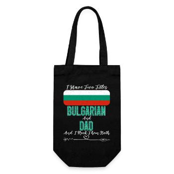 J’ai deux titres bulgare et papa Bulgarie - Sac à bouteille - noir - Devant