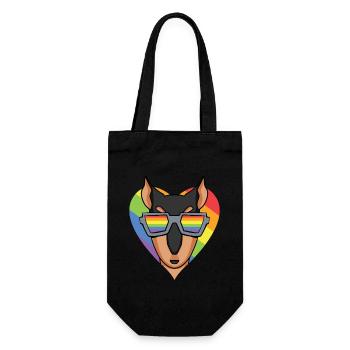 Chien LGBT Doberman Rainbow - Sac à bouteille - noir - Devant