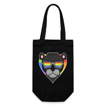 LGBT Animal Black Panther Rainbow - Gift Bag for Bottles - black - Front