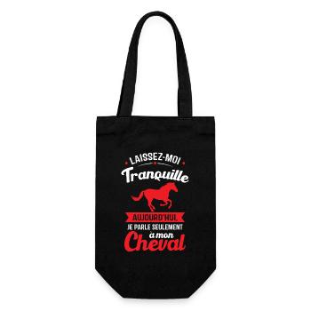 Aujourd'hui je parle seulement à mon cheval - Sac à bouteille - noir - Devant