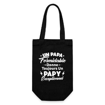 Cadeau pour grand-père - Un papy exceptionnel - Sac à bouteille - noir - Devant