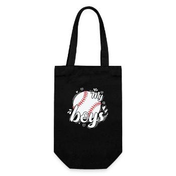 My Boys Baseball Team Ball Sports - Gift Bag for Bottles - black - Front
