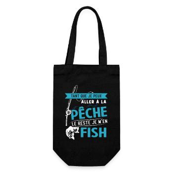 Si je peux aller à la pêche le reste je m'en fish - Sac à bouteille - noir - Devant