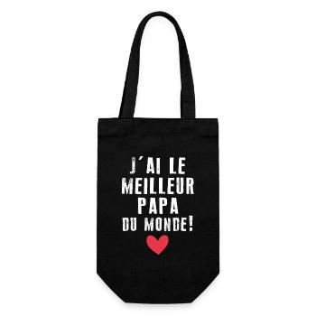 J'ai Le Meilleur Papa Du Monde - Sac à bouteille - noir - Devant