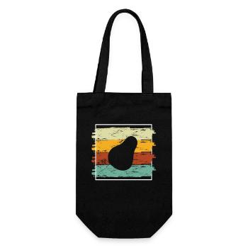 Avocado Vegan Lover Retro Veggie Diet Gift idea - Geschenkbeutel für Flaschen - Schwarz - Vorne