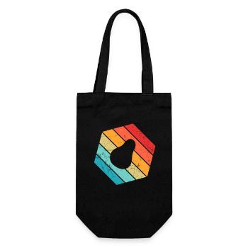Avocado Vegan Lover Retro Veggie Diet Gift idea - Geschenkbeutel für Flaschen - Schwarz - Vorne