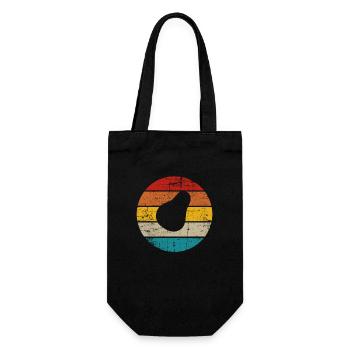 Avocado Vegan Lover Retro Veggie Diet Gift idea - Geschenkbeutel für Flaschen - Schwarz - Vorne