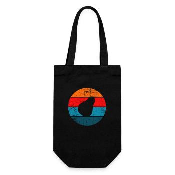 Avocado Vegan Lover Retro Veggie Diet Gift idea - Geschenkbeutel für Flaschen - Schwarz - Vorne