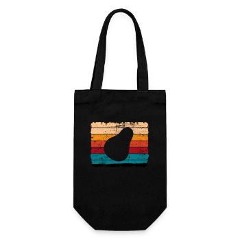 Avocado Vegan Lover Retro Veggie Diet Gift idea - Gift Bag for Bottles - black - Front