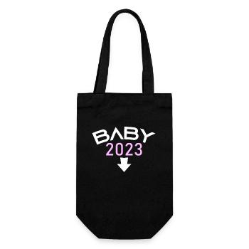 Daughter Baby Girl 2023 Pregnant - Gift Bag for Bottles - black - Front