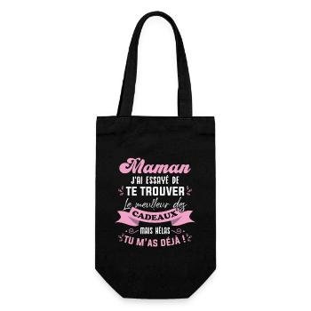 Maman j'ai essayé de te trouver Le meilleur cadeau - Sac à bouteille - noir - Devant