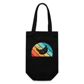 Banana Vegan Lover Retro Veggie Fruit Gift idea - Geschenkbeutel für Flaschen - Schwarz - Vorne