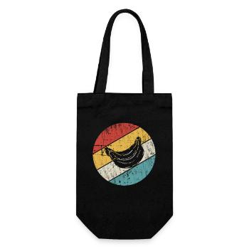 Banana Vegan Lover Retro Veggie Fruit Gift idea - Geschenkbeutel für Flaschen - Schwarz - Vorne