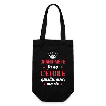 Grand-mère tu es l'étoile qui illumine ma vie - Sac à bouteille - noir - Devant